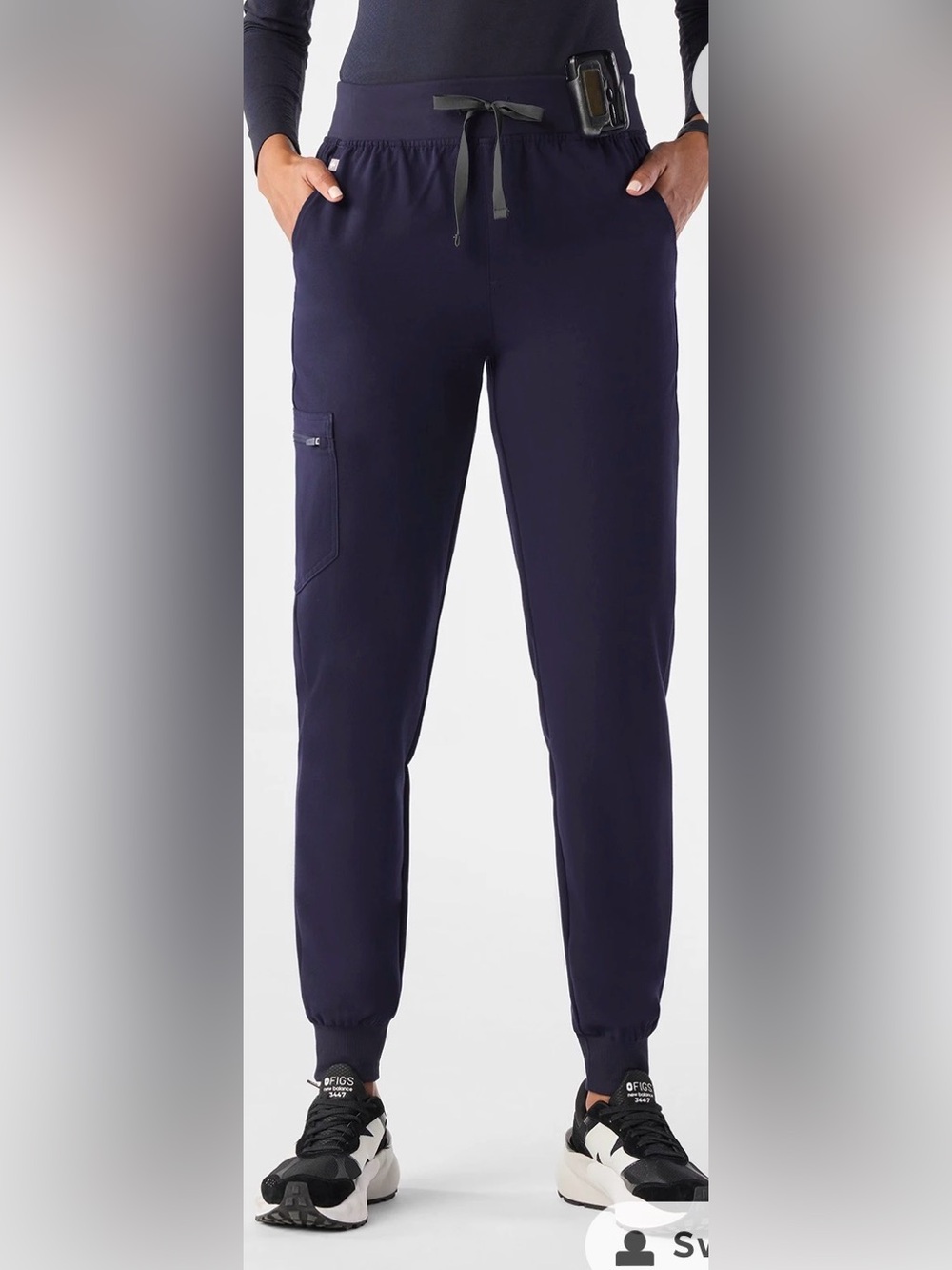 Figs zamora jogger scrub pants navy blue women’s small petite s/p medical